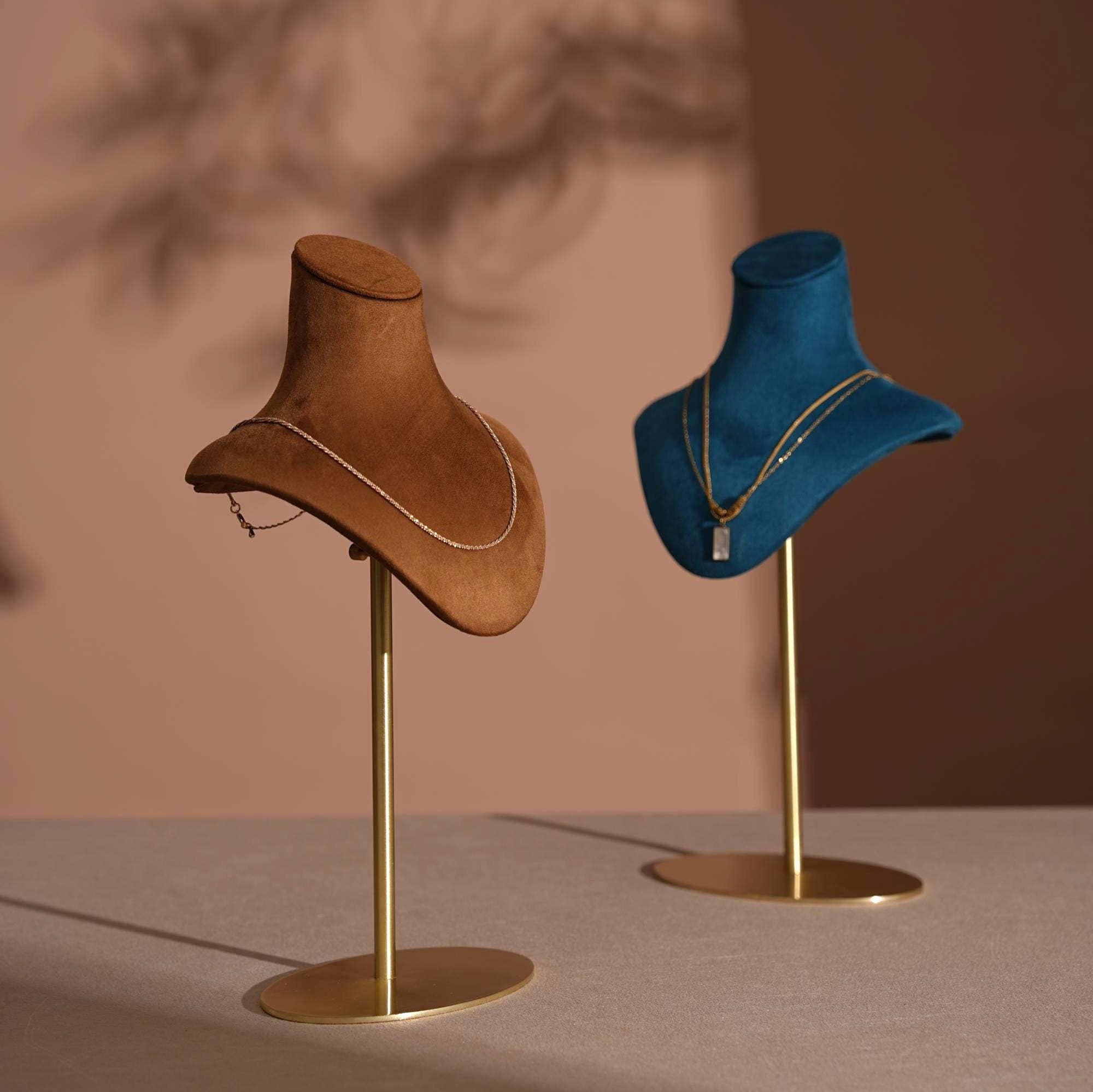 Suede Necklace Bust Stand