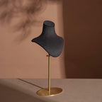 Vegan Suede Necklace Bust | Adjustable Height Display Stand