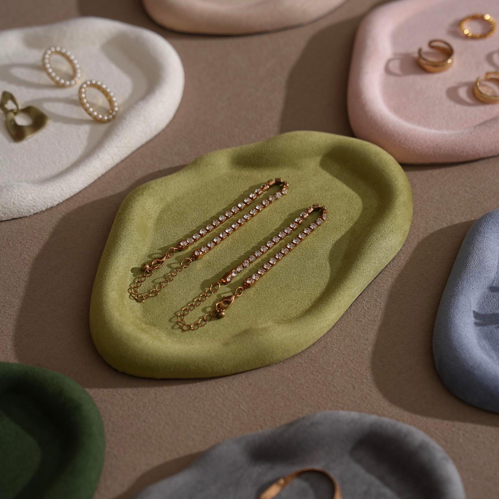 Vegan Suede Jewelry Dish