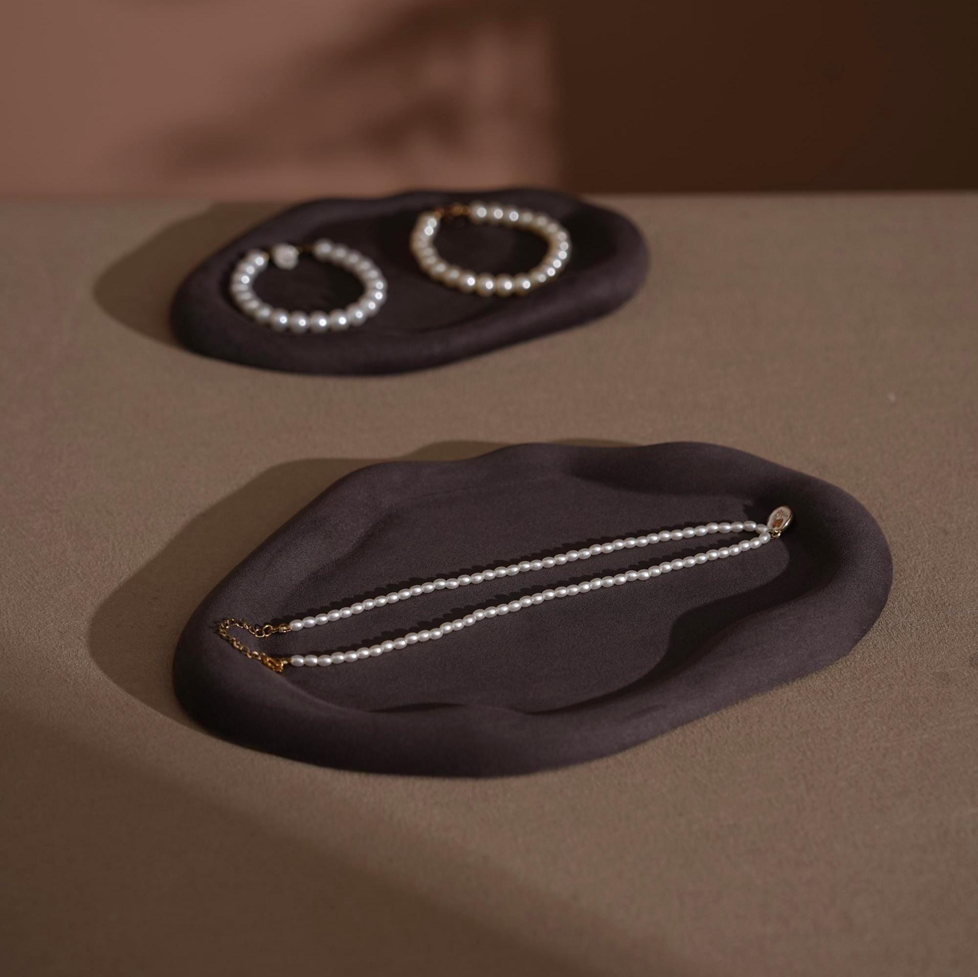 Vegan Suede Jewelry Dish