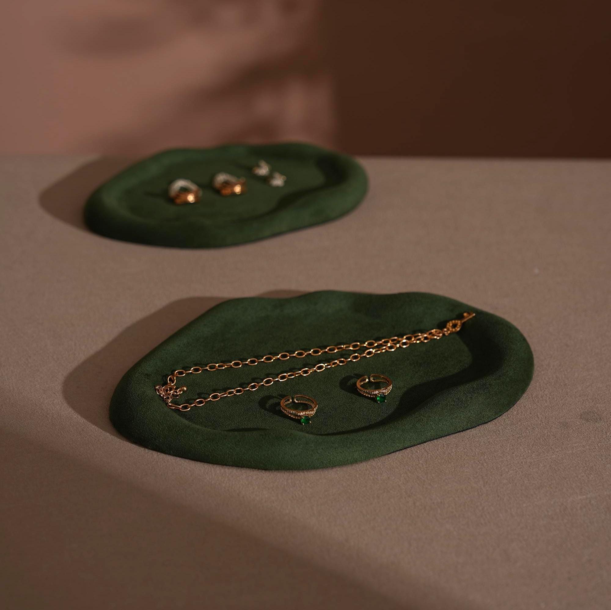Vegan Suede Jewelry Dish