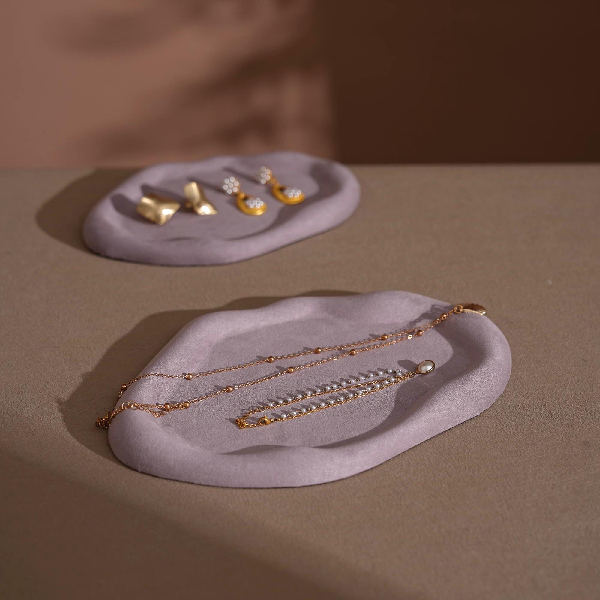 Vegan Suede Jewelry Dish