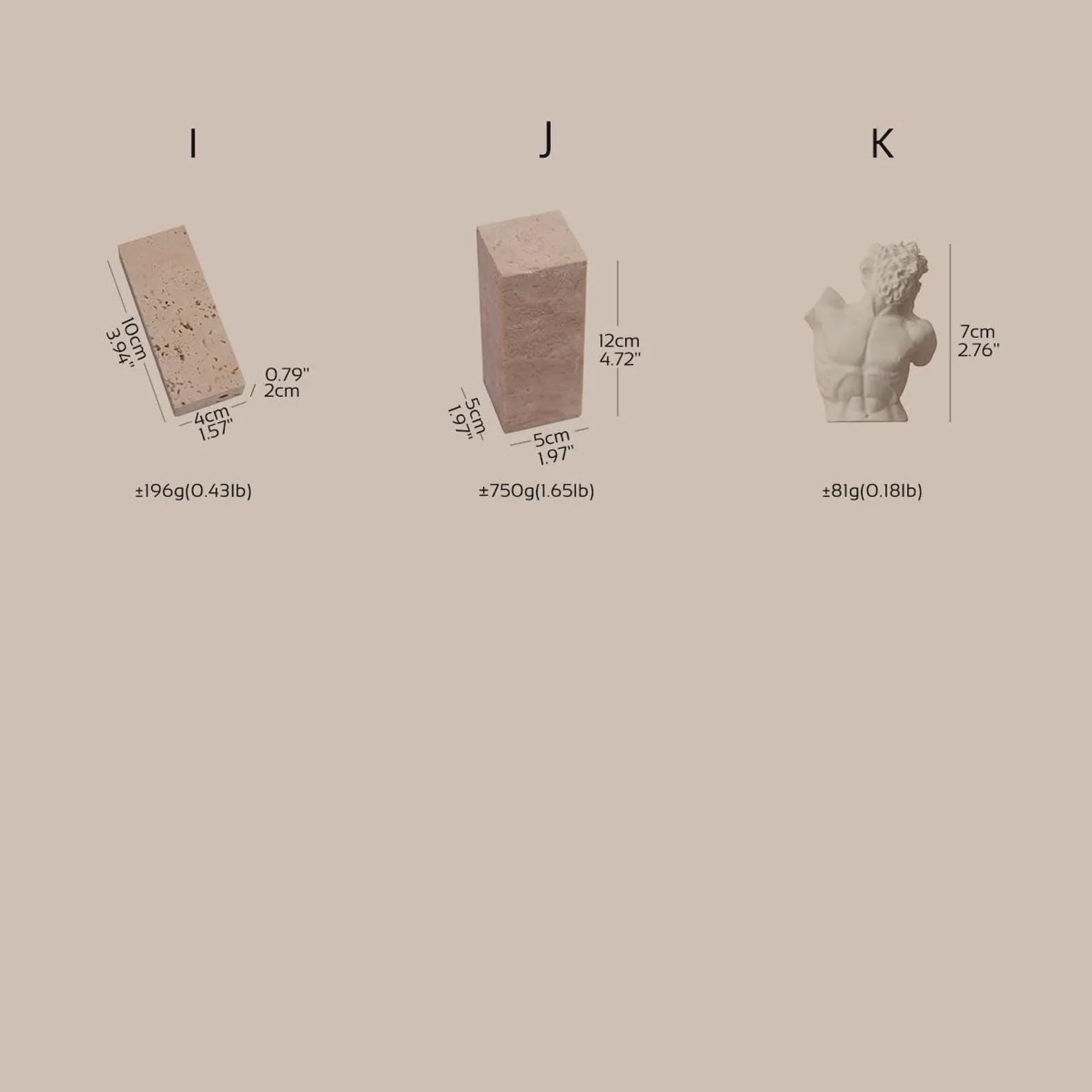 Yellow Travertine Jewelry Display Set: 22-Piece Boutique Collection