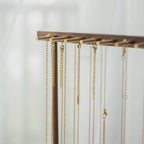 Elegant Walnut Necklace and Bracelet Stand
