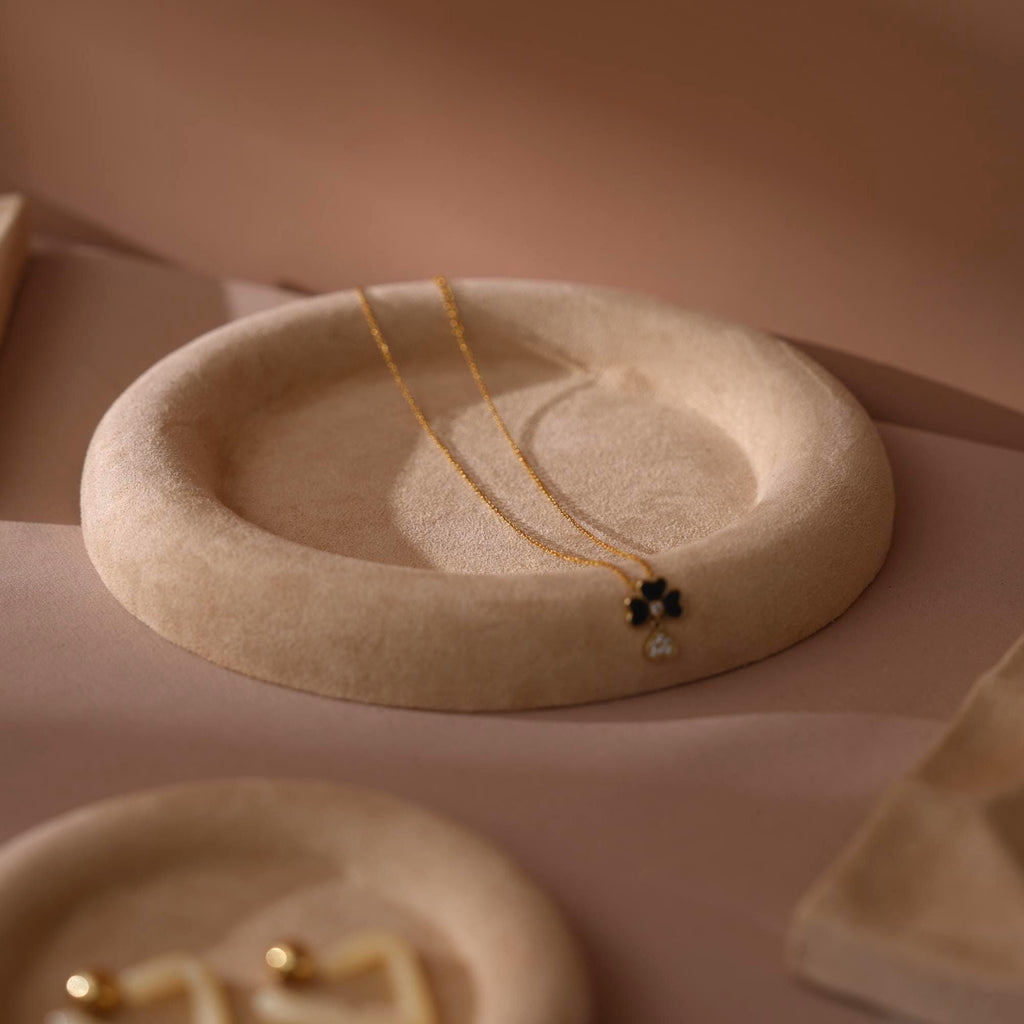 Minimalist Beige Suede Trays