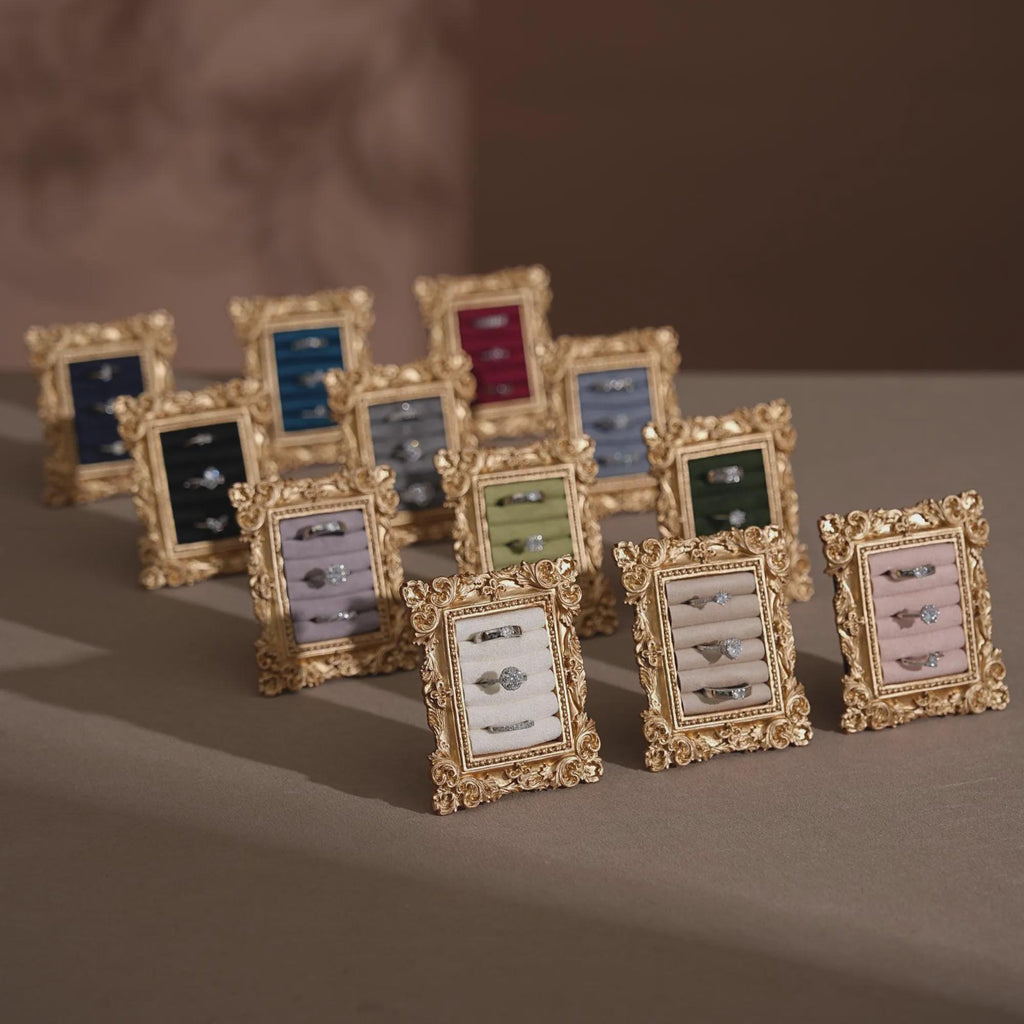 Rococo Inspired Ring & Earring Holder for Wedding Flat Lays