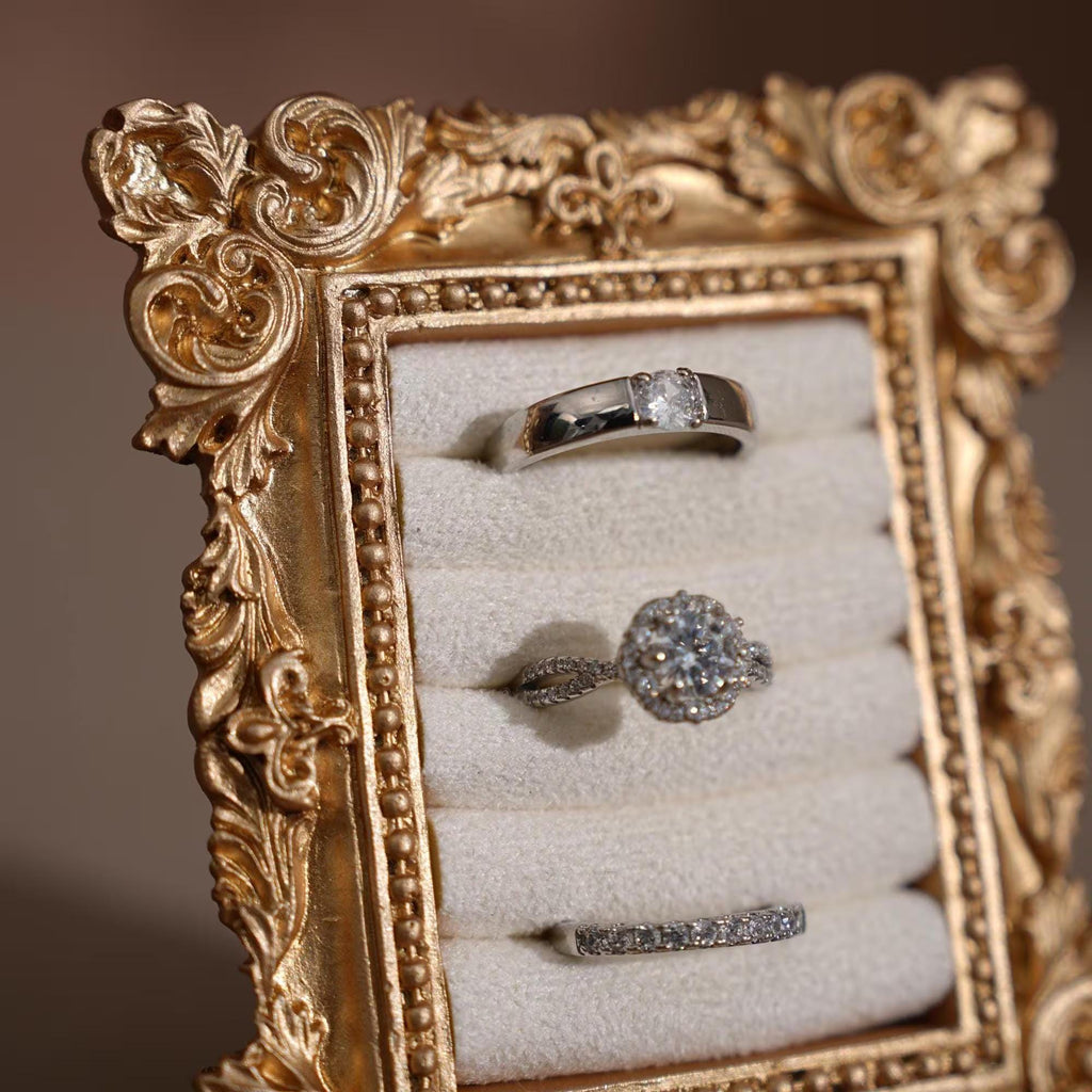 Rococo Inspired Ring & Earring Holder for Wedding Flat Lays