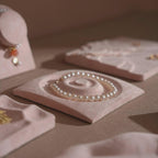 Pink Vegan Suede Jewelry Dish Set | Ring & Earring Display Trays