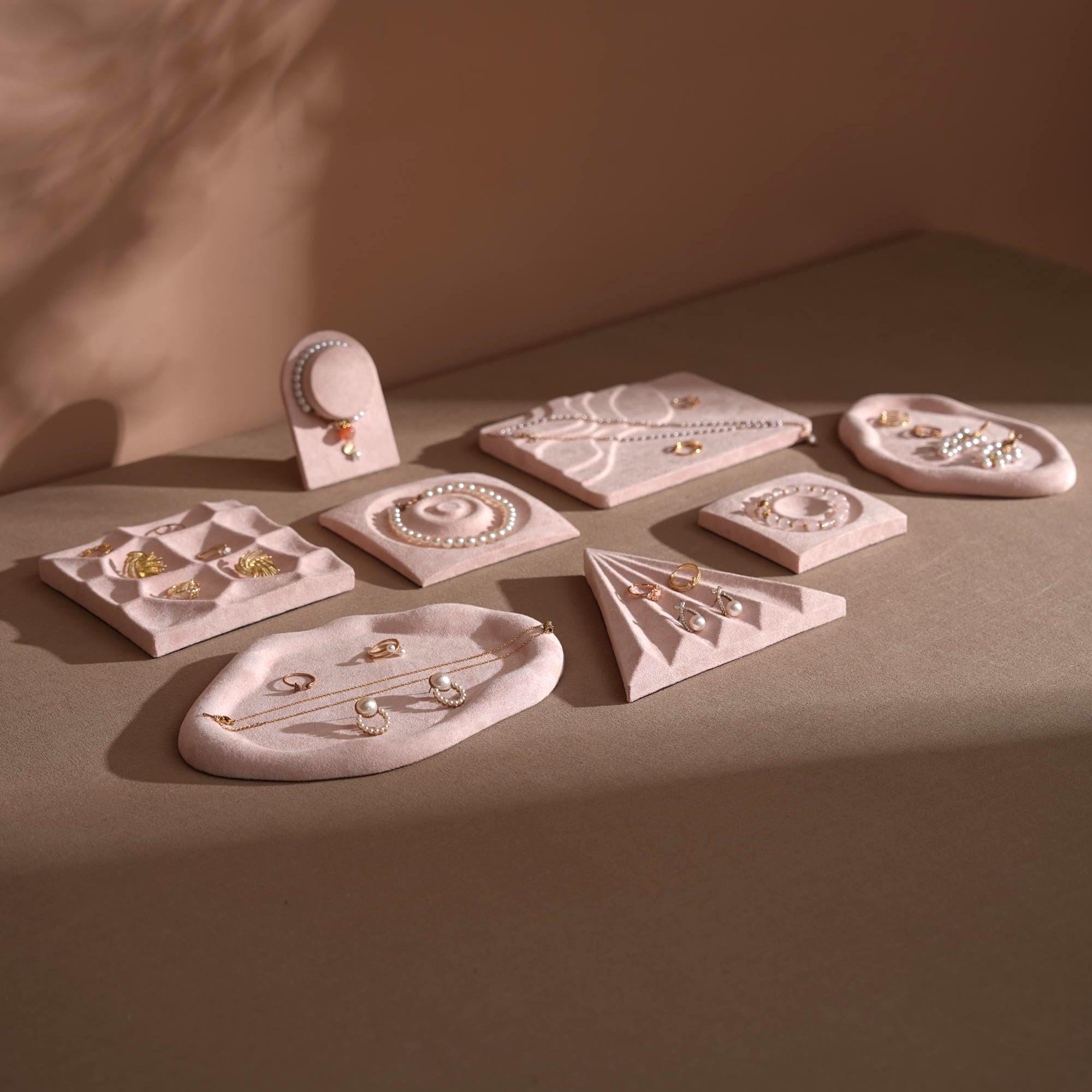 Pink Suede Jewelry Dish