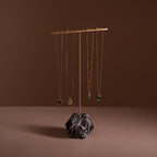 Marble Brass Jewelry Stand