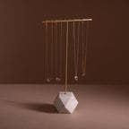 Marble Brass Jewelry Stand