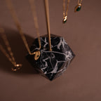 Marble Brass Jewelry Stand