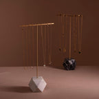 Marble Brass Jewelry Stand
