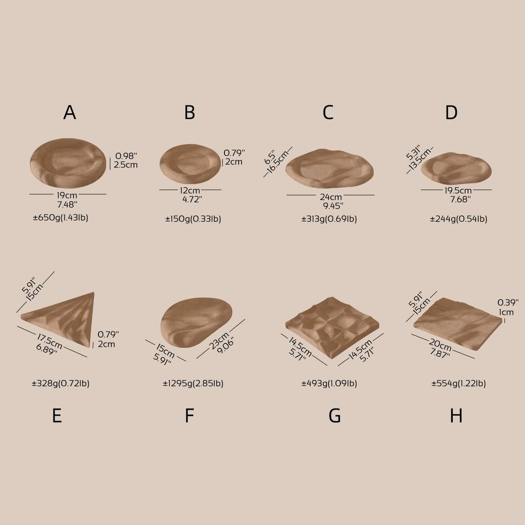 Minimalist Beige Suede Trays