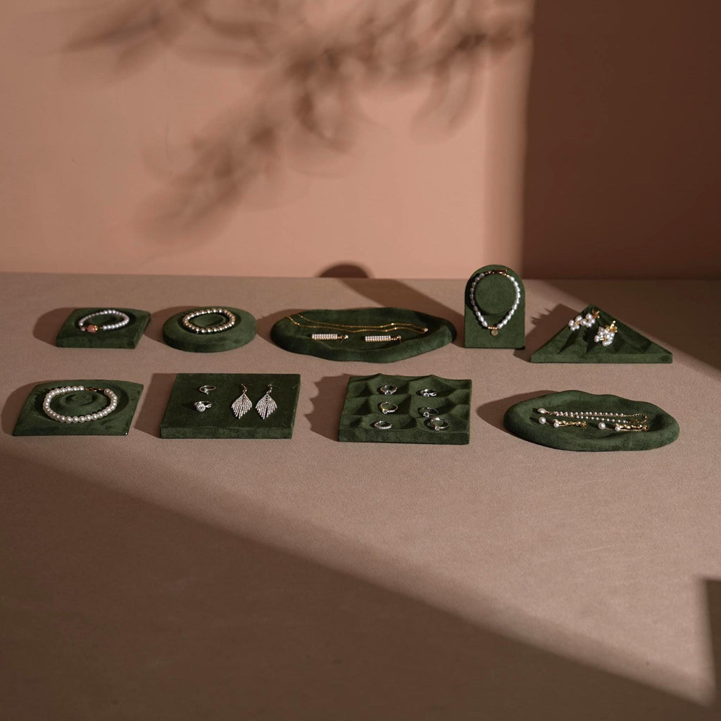 Minimalist Suede Jewelry Trays