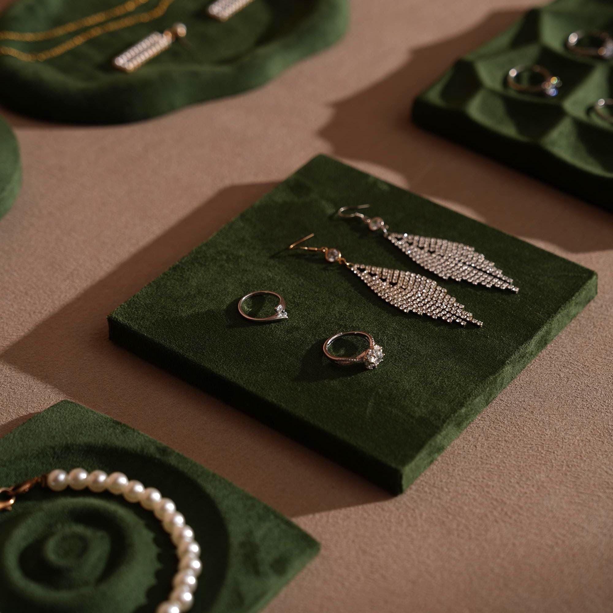 Minimalist Suede Jewelry Trays