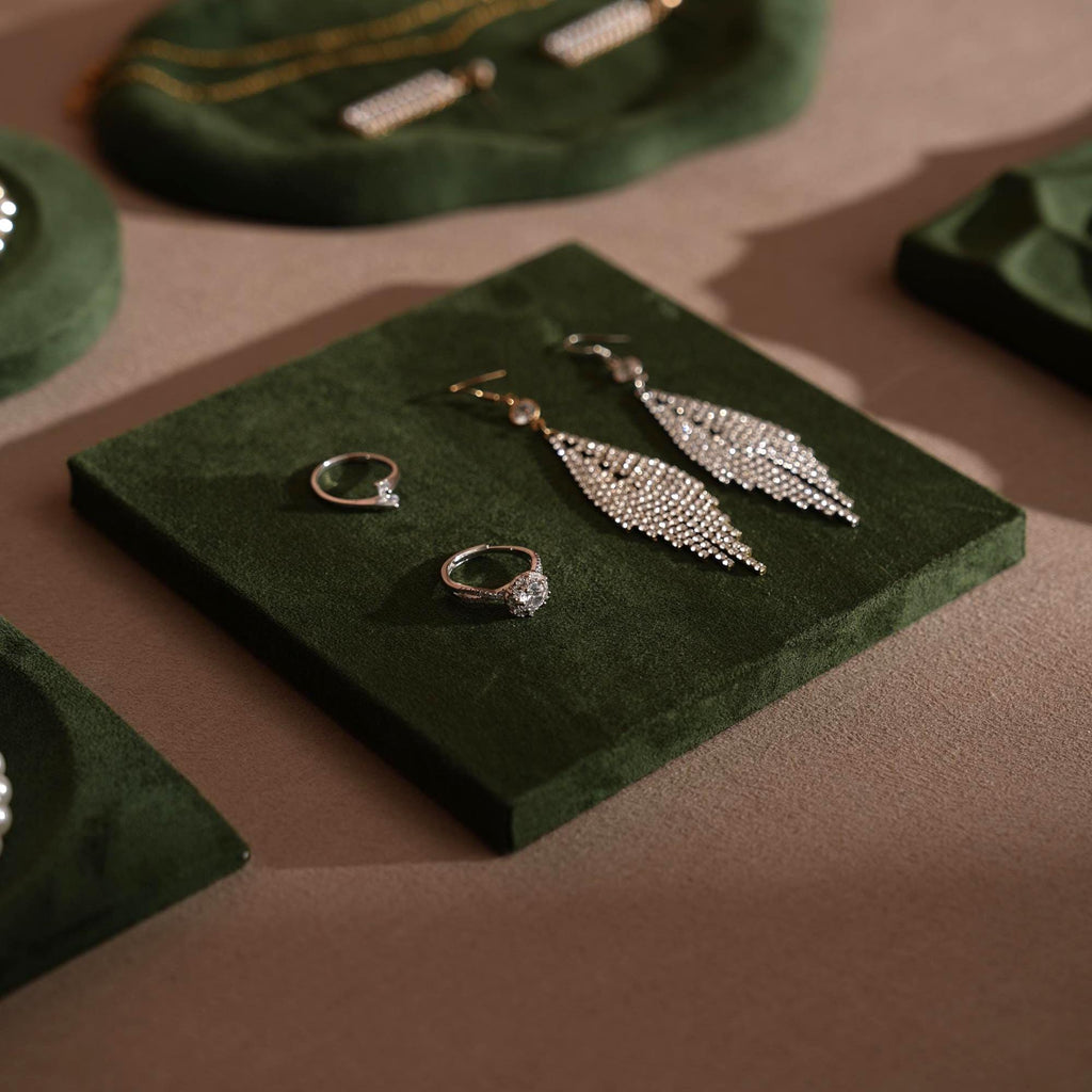 Minimalist Suede Jewelry Trays