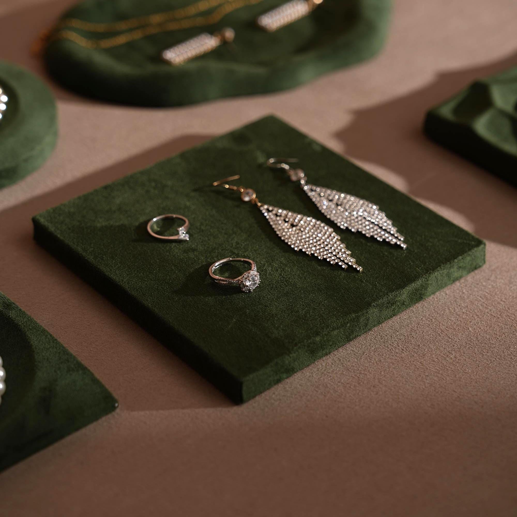 Minimalist Suede Jewelry Trays