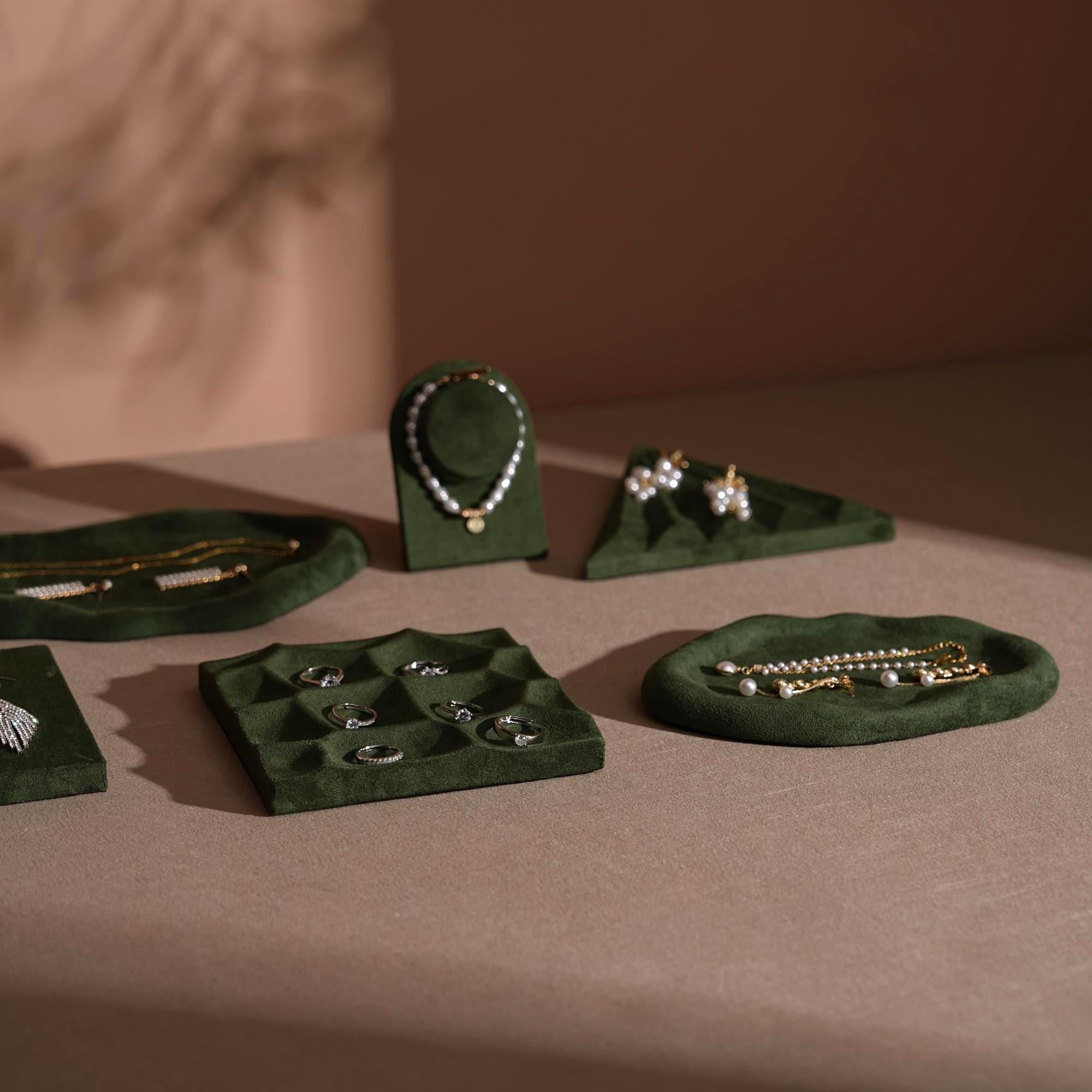 Minimalist Suede Jewelry Trays