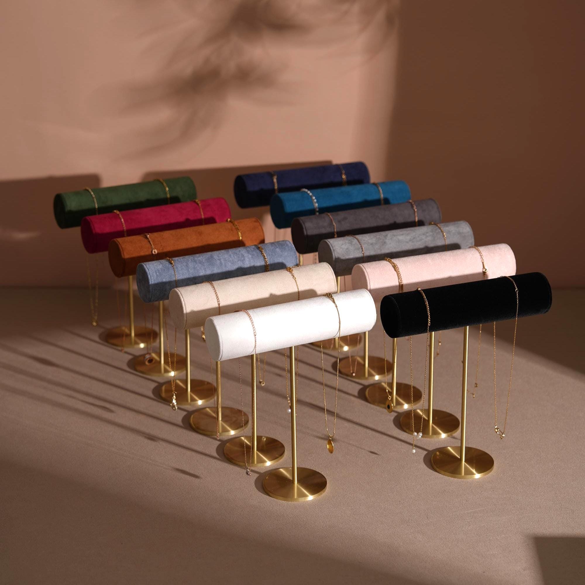 T-Bar Brass Jewelry Stand