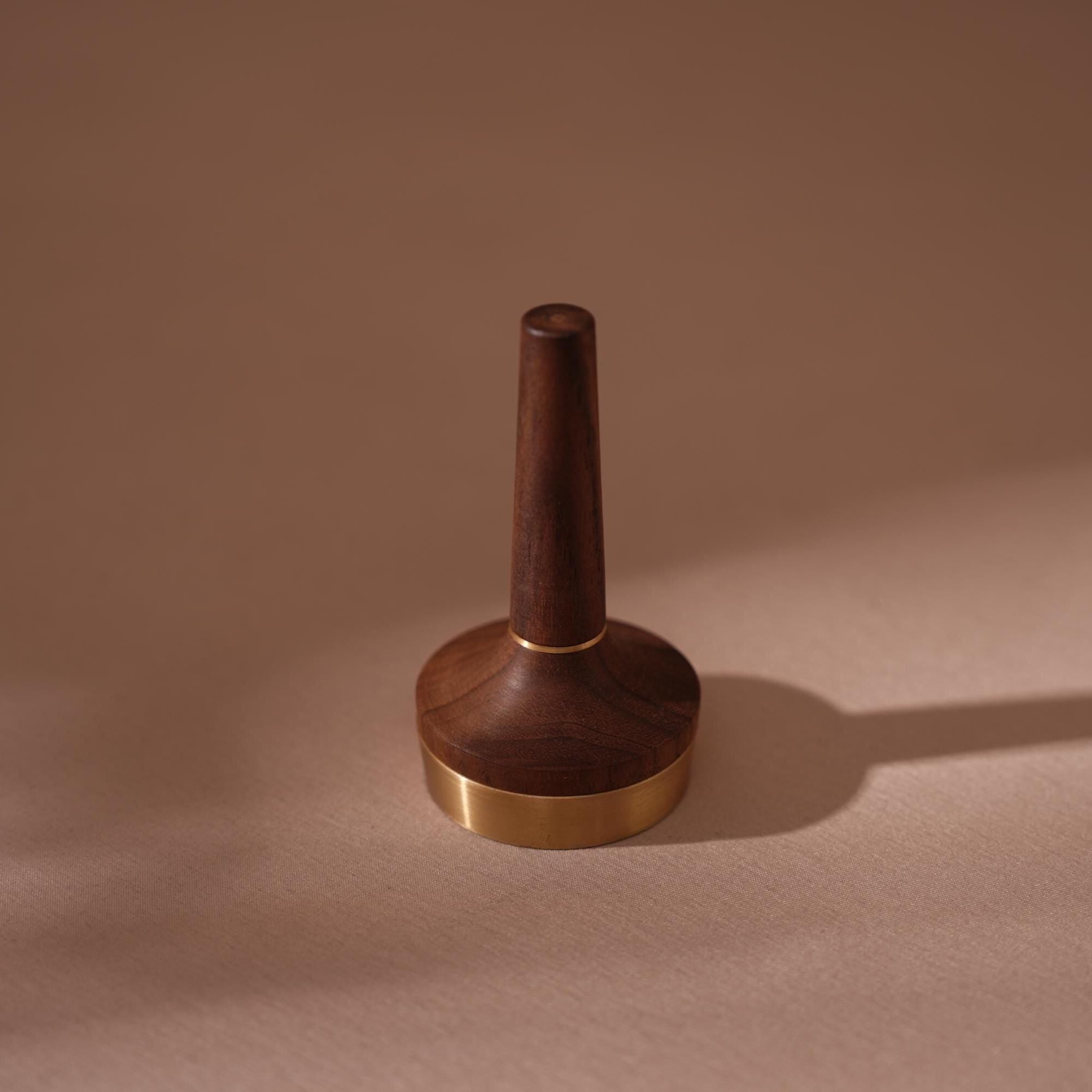Walnut Brass Ring Holder