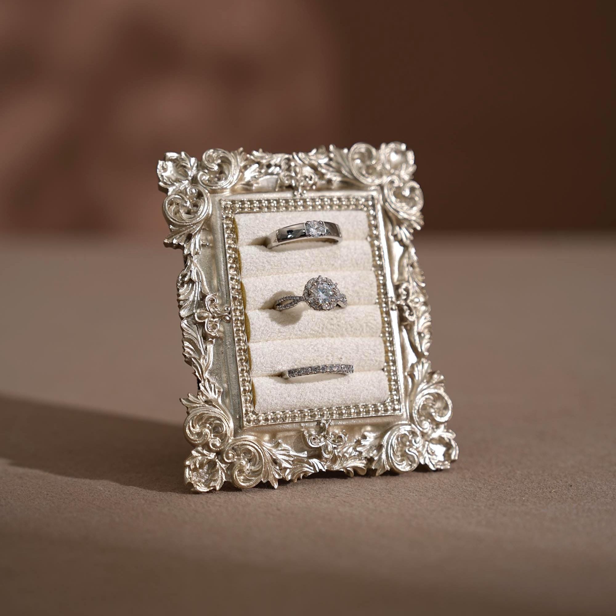 Rococo Silver Flat Lay Prop