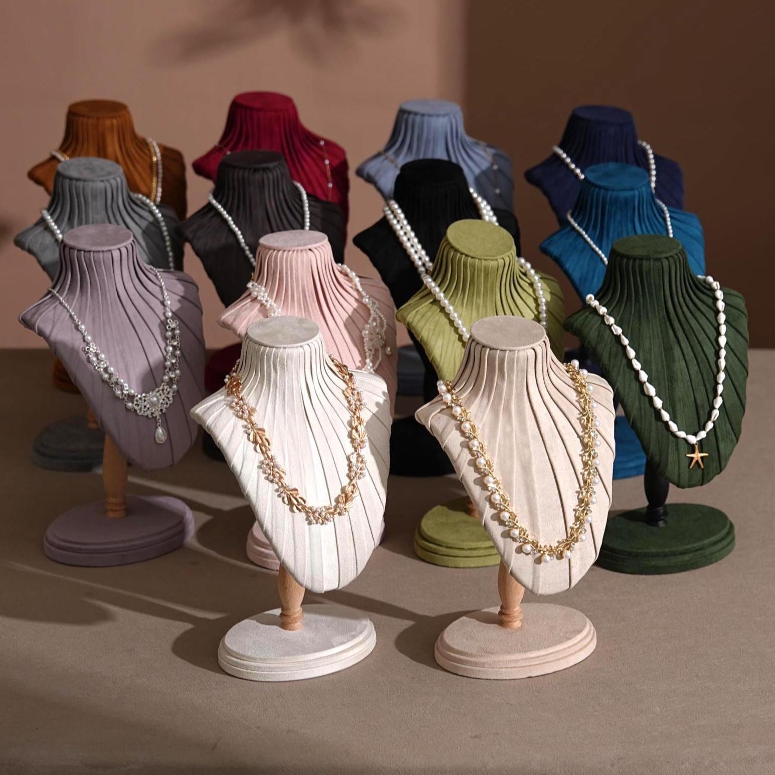 Suede Necklace Bust Stand