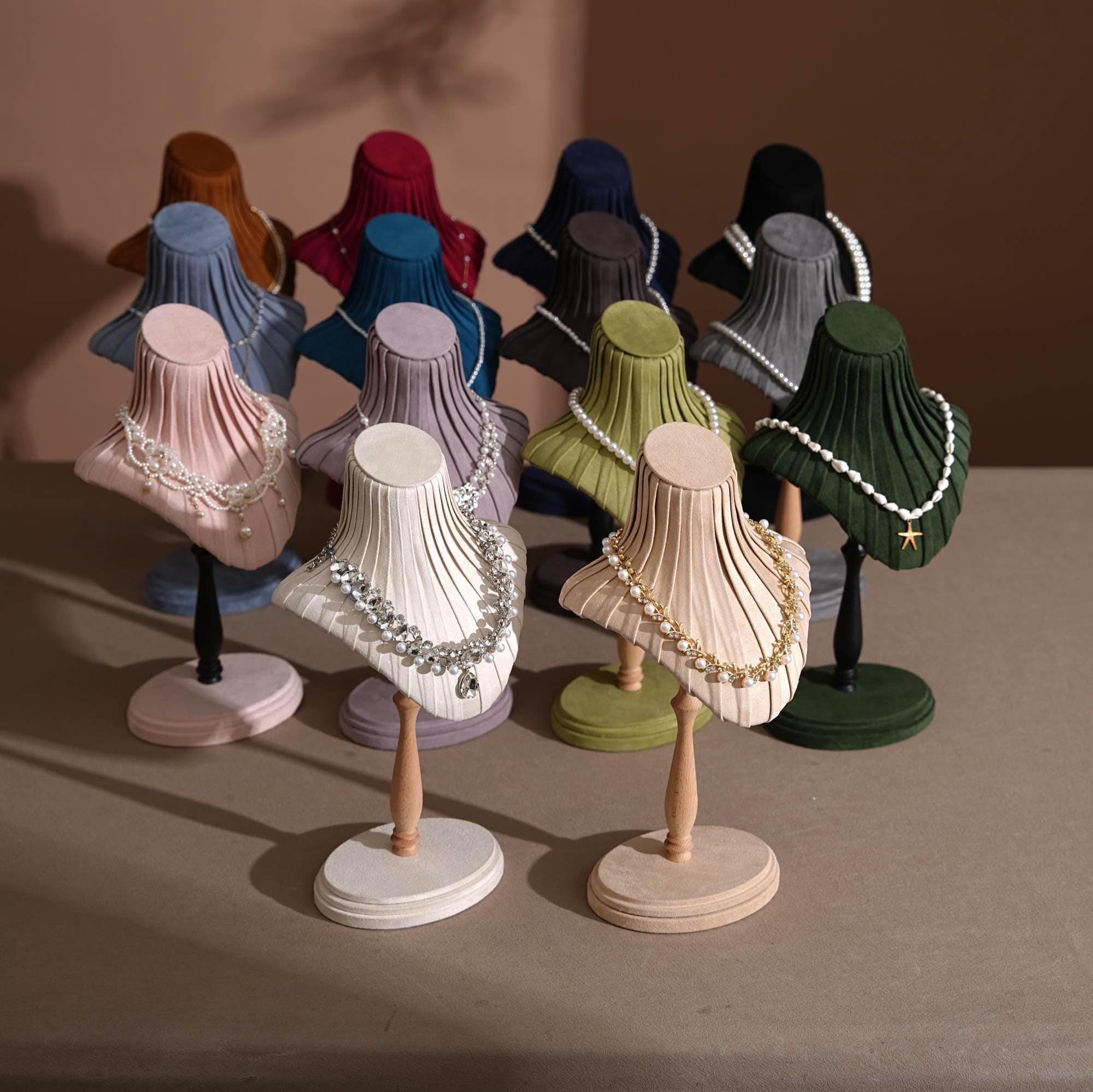 Suede Necklace Bust Stand