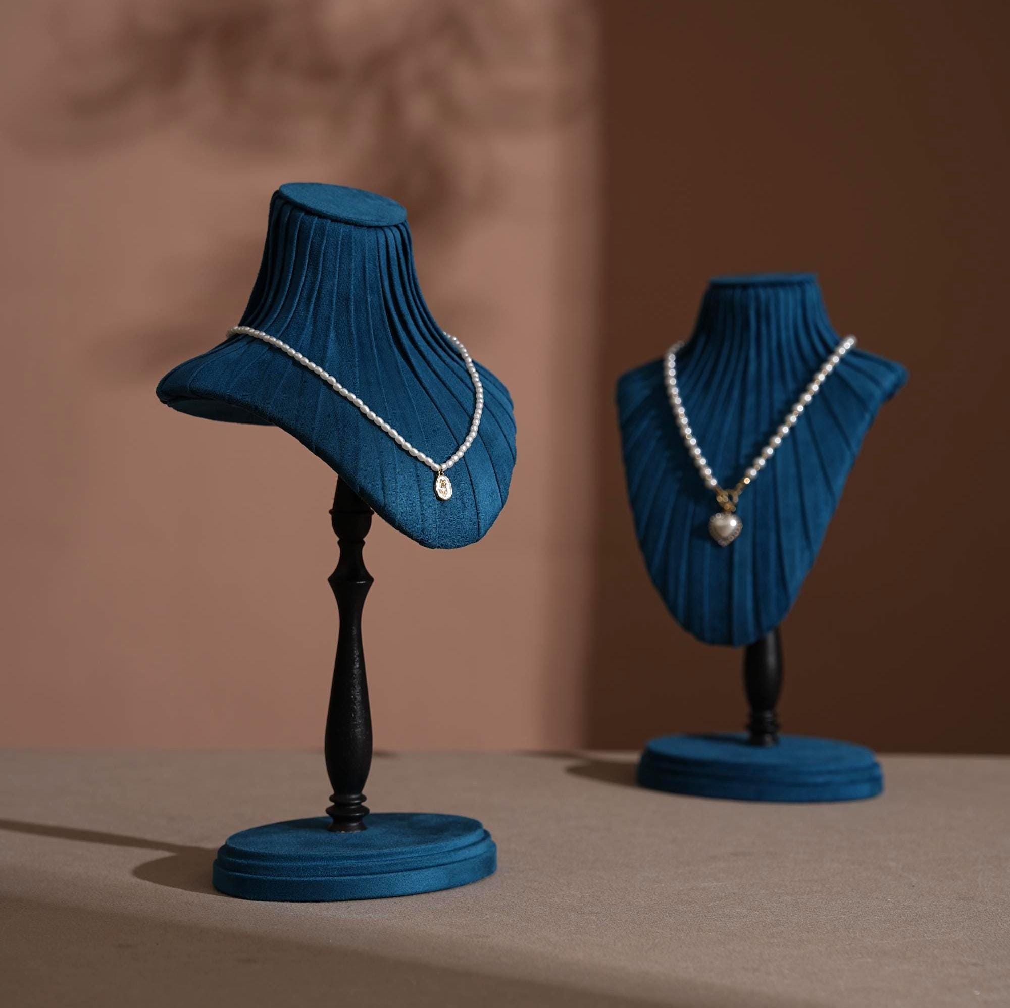 Suede Necklace Bust Stand