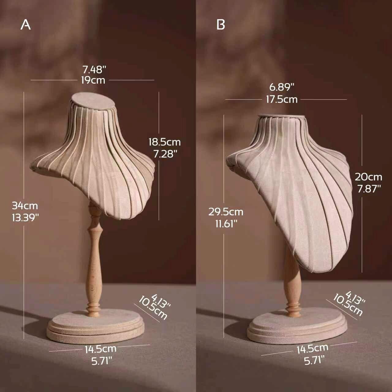 Suede Necklace Bust Stand