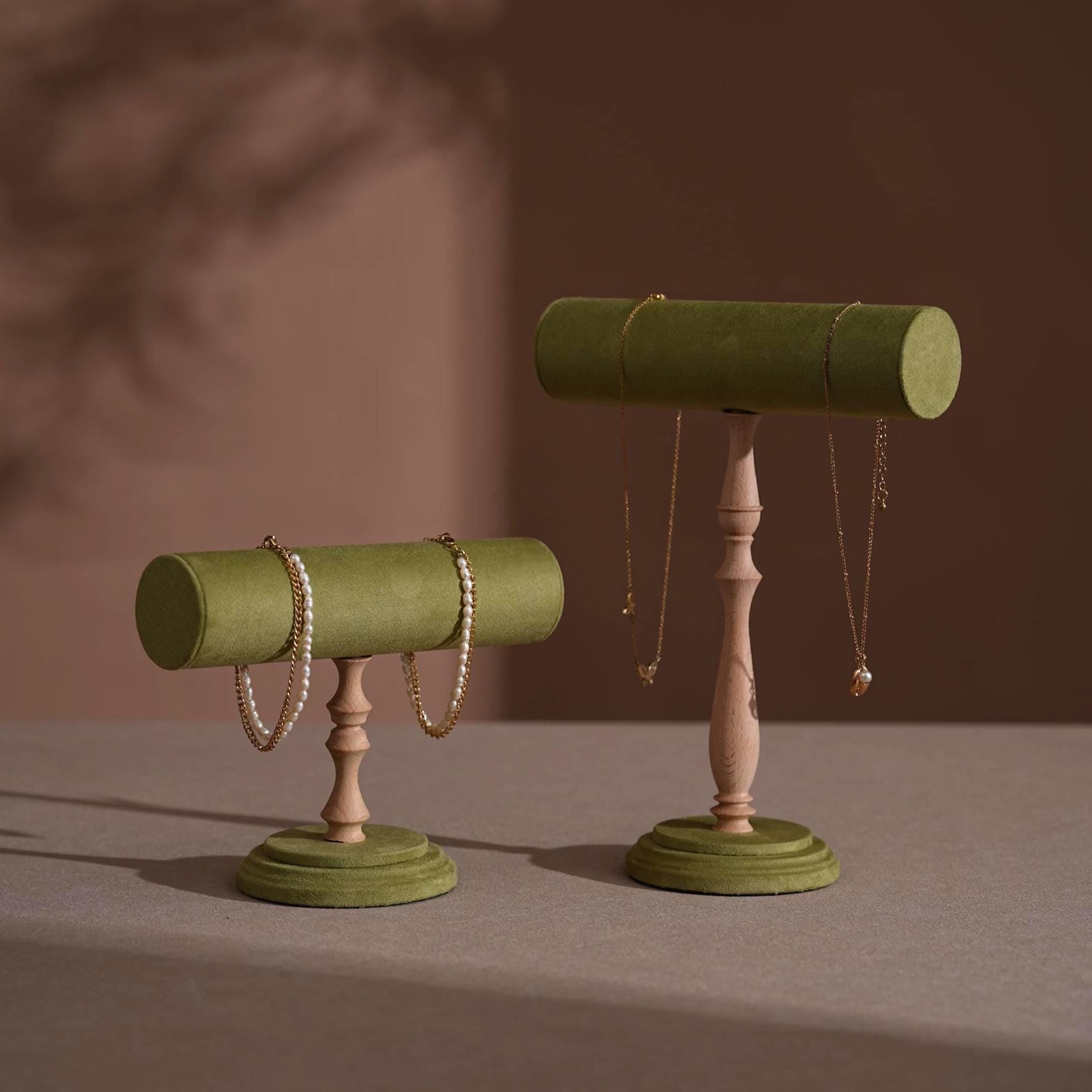 Suede T-Bar Jewelry Stand