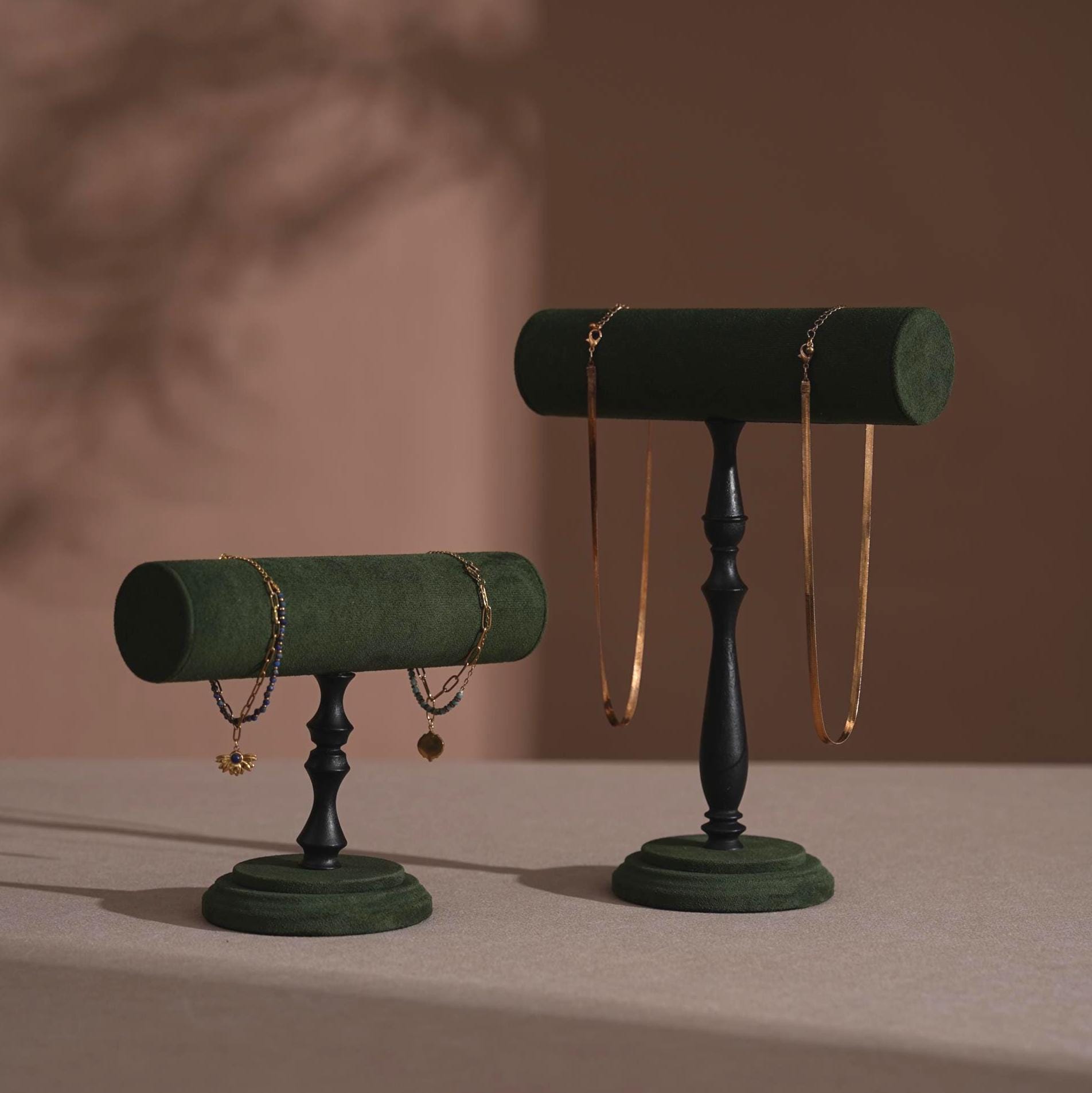 Suede T-Bar Jewelry Stand