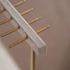 Vegan Suede & Brass Necklace and Earring Stand
