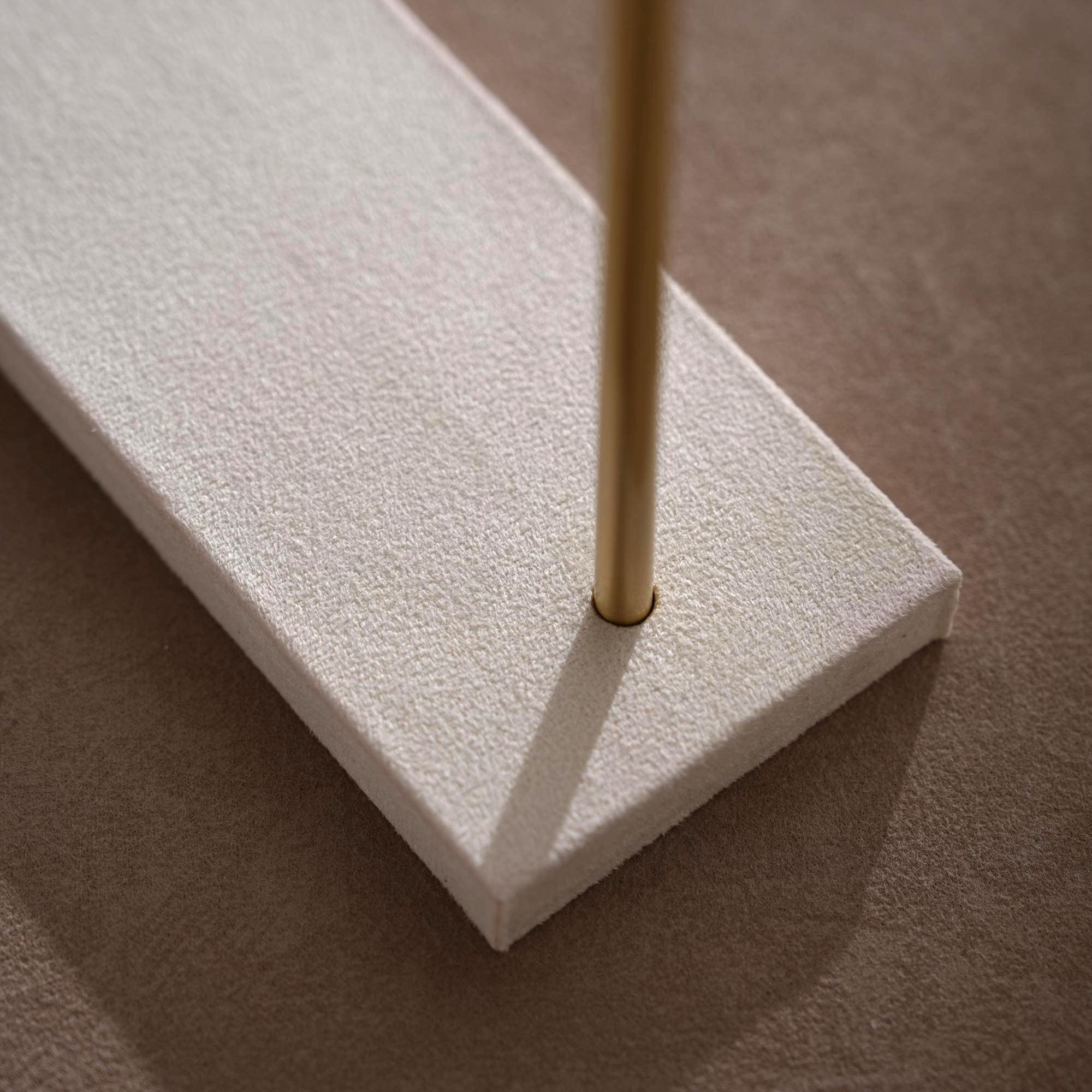 Suede Brass Necklace and Earring Stand