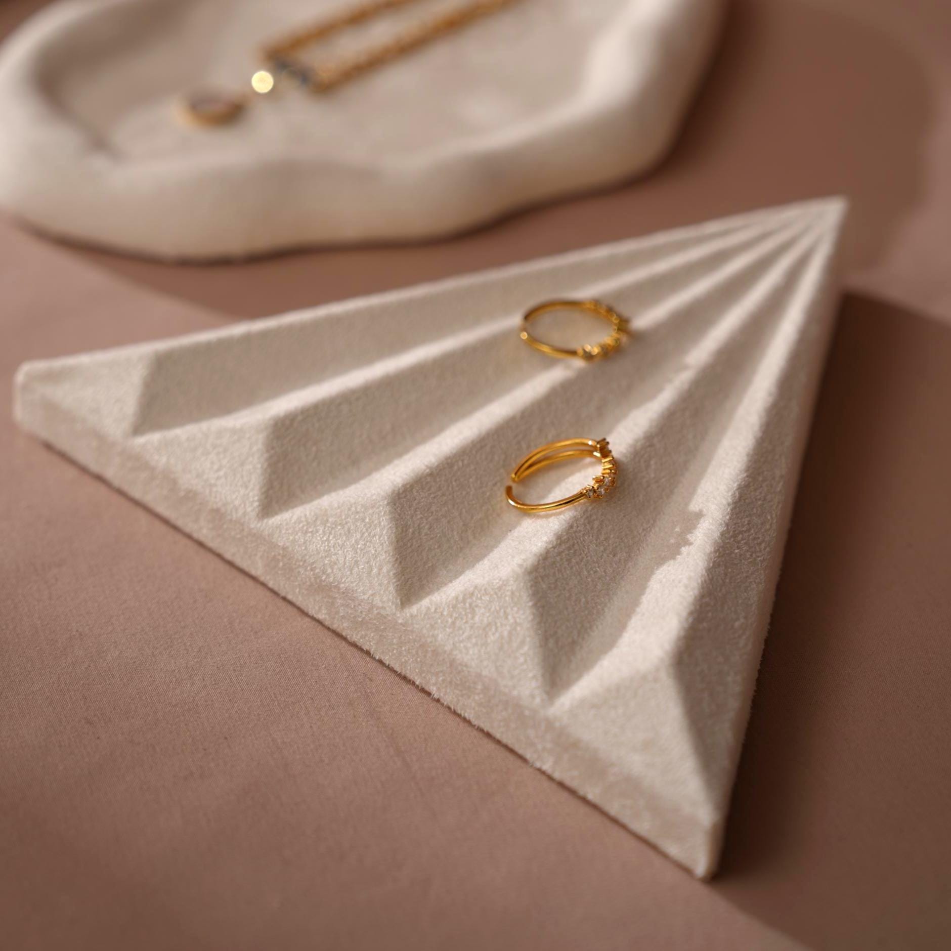 Minimalist Suede Jewelry Trays