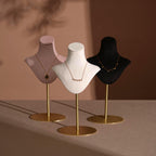 Suede Necklace Bust Stand