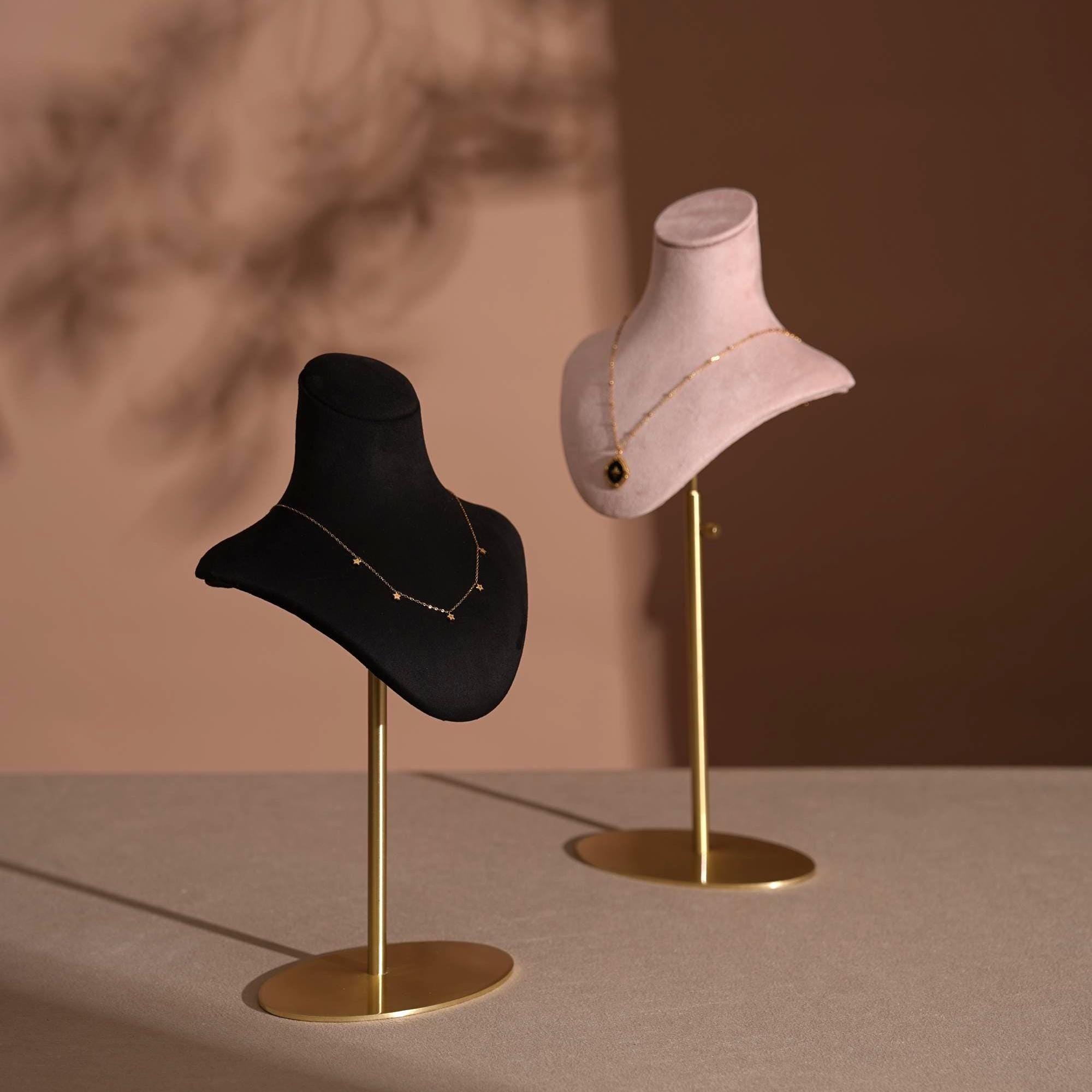 Suede Necklace Bust Stand