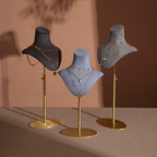 Suede Necklace Bust Stand