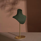 Vegan Suede Necklace Bust | Adjustable Height Display Stand