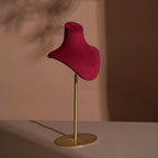 Vegan Suede Necklace Bust | Adjustable Height Display Stand