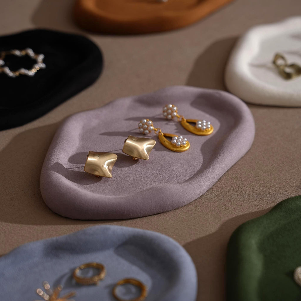 Vegan Suede Jewelry Dish