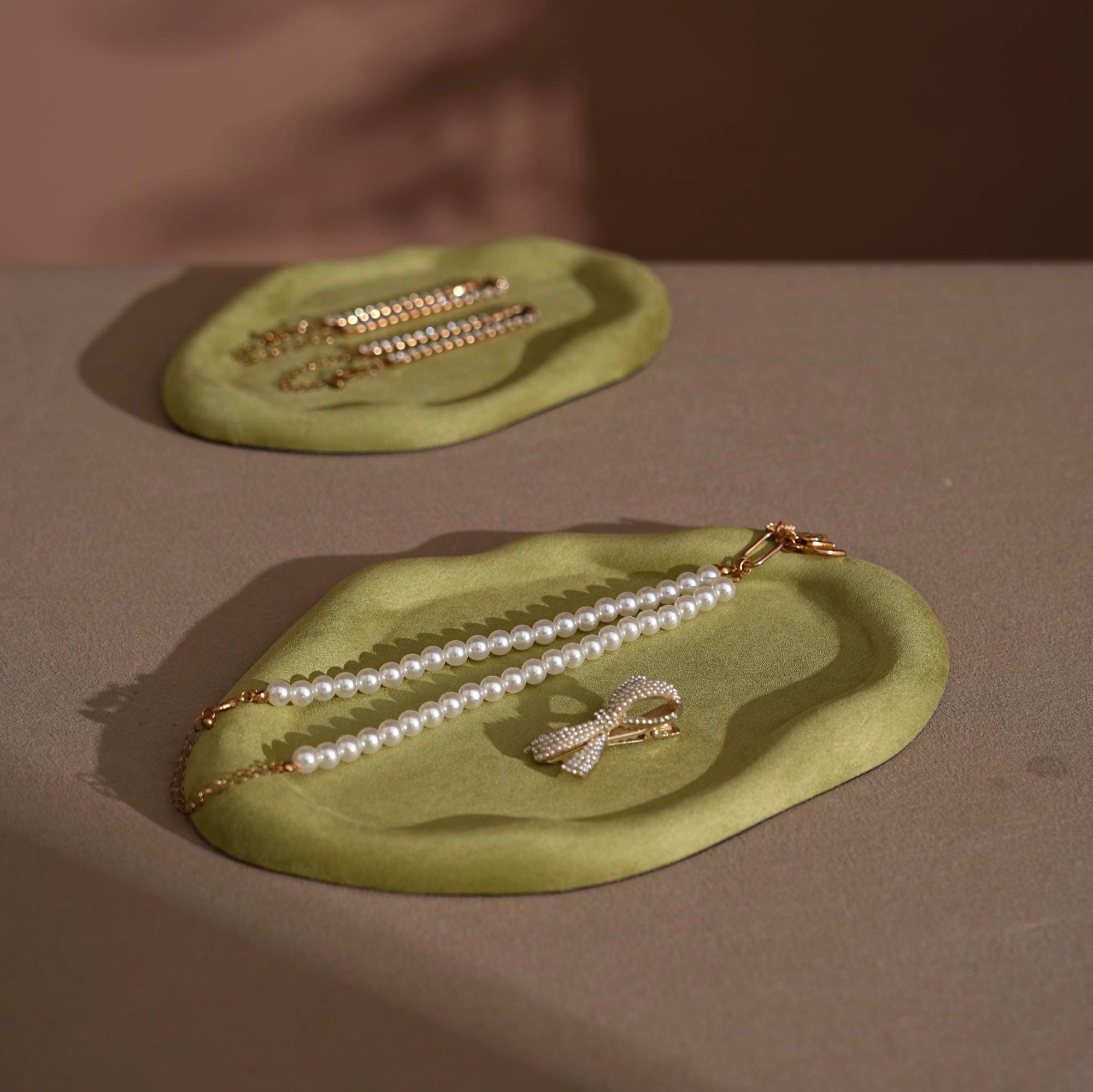 Vegan Suede Jewelry Dish