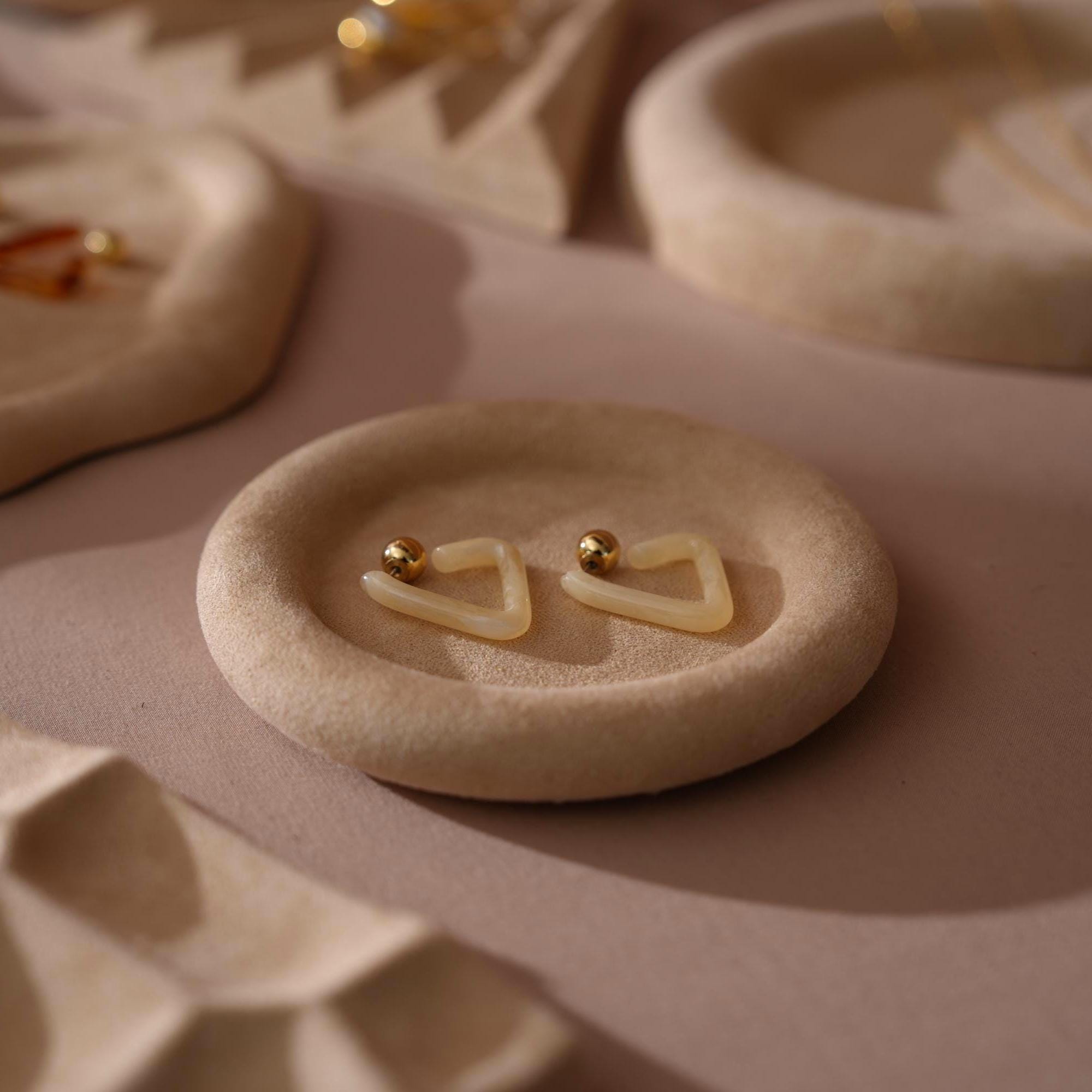 Minimalist Beige Suede Trays