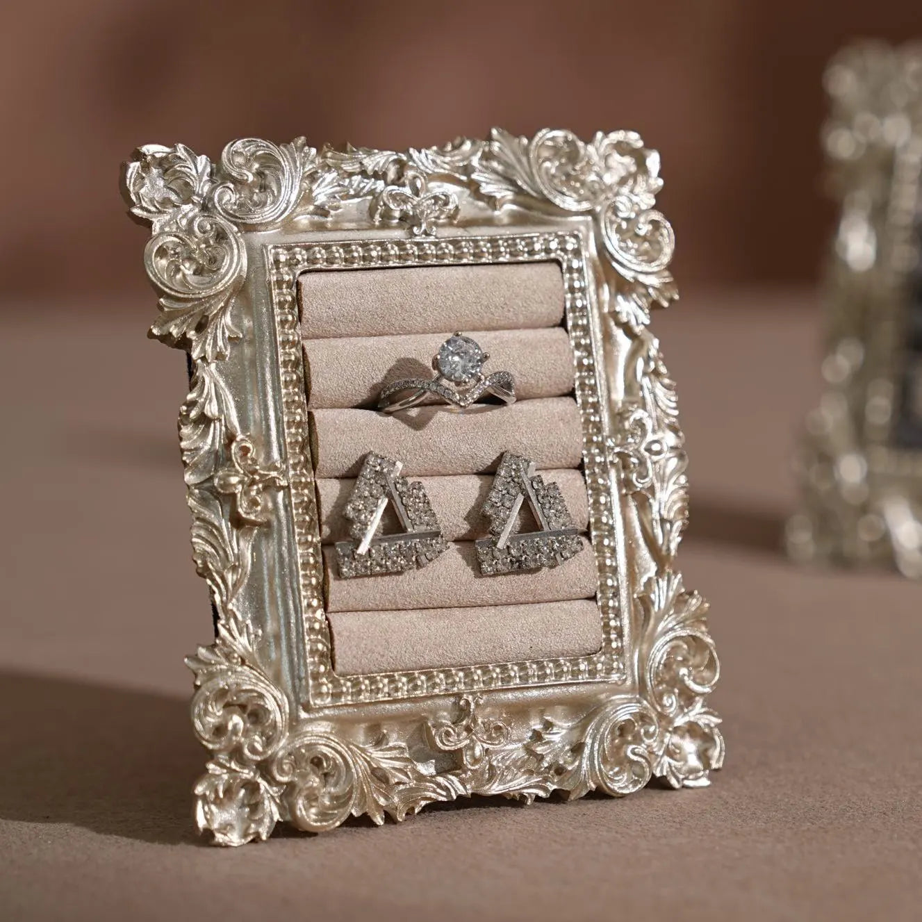 Rococo Silver Flat Lay Prop