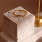 Yellow Travertine Jewelry Display Set | 17-Piece Natural Stone Collection