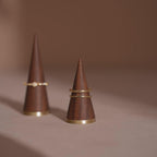 Walnut and Brass Ring Cone
