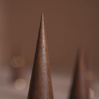 Walnut and Brass Ring Cone