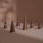 Walnut and Brass Ring Cone