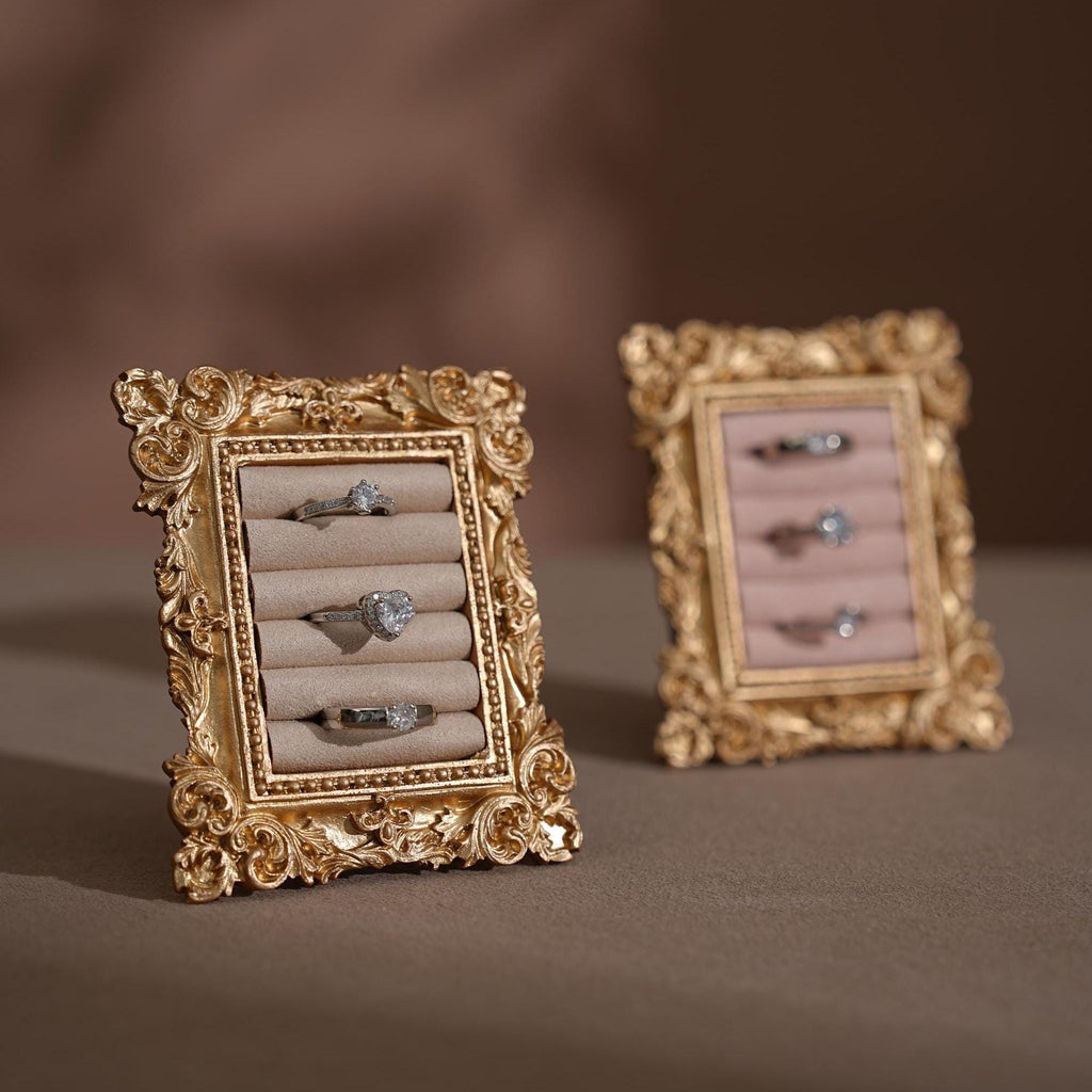 Rococo Inspired Ring & Earring Holder for Wedding Flat Lays