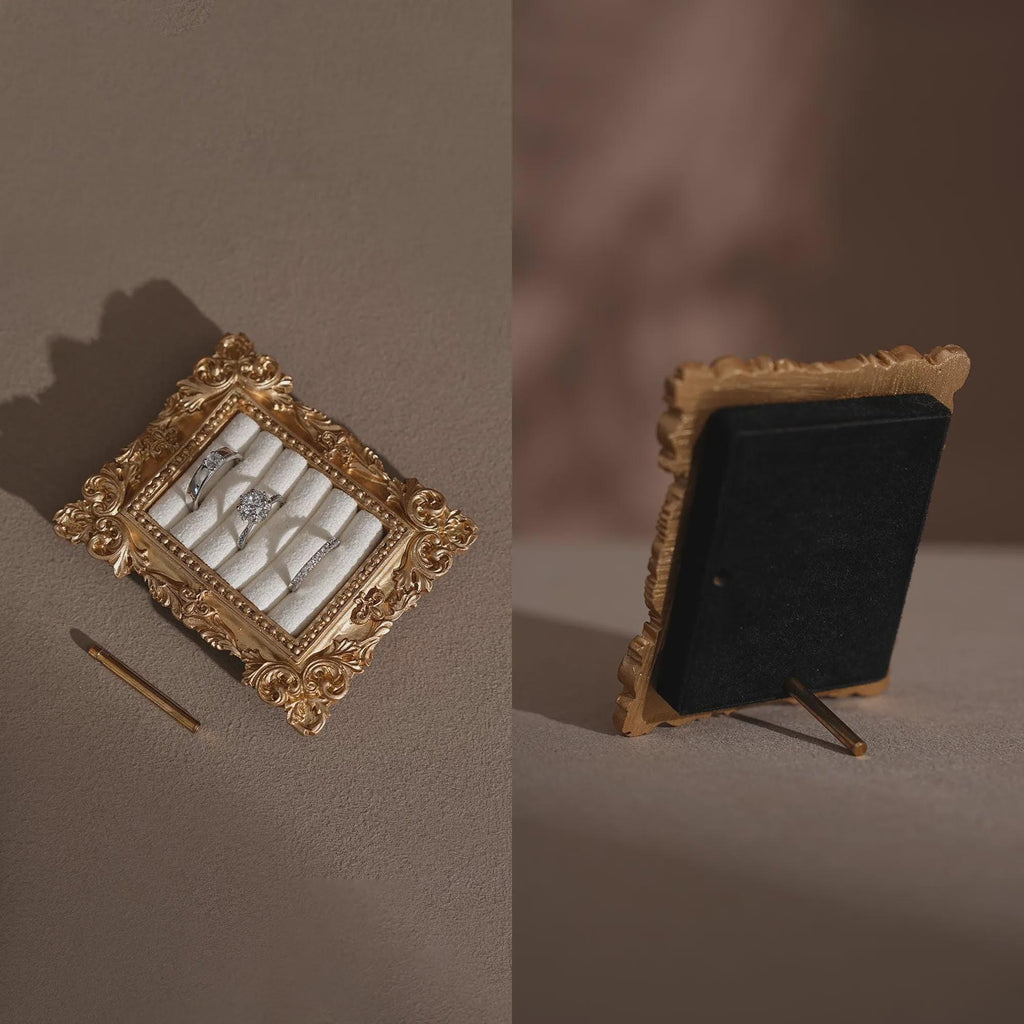 Rococo Inspired Ring & Earring Holder for Wedding Flat Lays